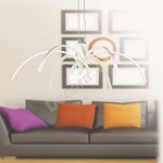 Lámpara colgante LED Perth de estilo moderno con forma de araña en blanco