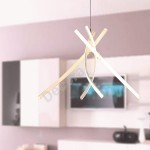 Lámpara colgante LED Kirkwall en color blanco de estilo moderno