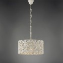 Lámpara colgante Agape metal calado en blanco de 35 cm de diámetro