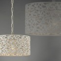Lámpara colgante Agape metal calado en blanco de 35 cm de diámetro