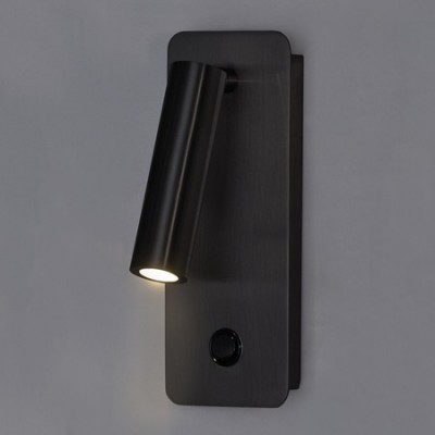 Aplique Aron LED orientable en metal acabado en negro