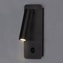 Aplique Aron LED orientable en metal acabado en negro