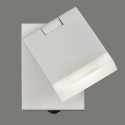 Aplique pared LED Cora orientable en blanco texturado