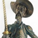 Figura decorativa Don Quijote en bronce envejecido