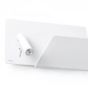 Aplique de pared LED Suau en metal blanco con estante