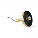 Lámpara colgante Whizz en metal oro satinado con interior en negro