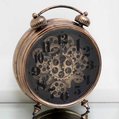 Reloj decorativo sobremesa en cobre mecanismo con movimiento