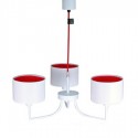 Lámpara Frago con tres luces en blanco y rojo