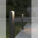 Baliza iluminación exterior LED Alp metal gris oscuro y opal