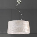 Lámpara colgante con pantalla en nácar blanco