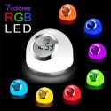Lámpara de mesa LED Ball reloj despertador siete colores RGB