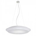 Colgante LED Cloud redondo textil blanco óptico