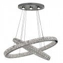Lámpara colgante Carolina LED cristal óptico y cromo