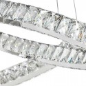 Lámpara colgante Carolina LED cristal óptico y cromo