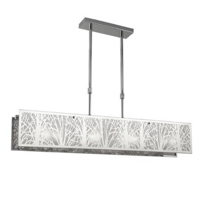 Lámpara Forest rectangular metal en cromo