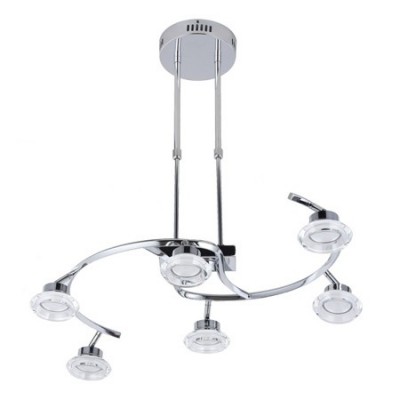 Lámpara techo LED Estela seis luces en cromo