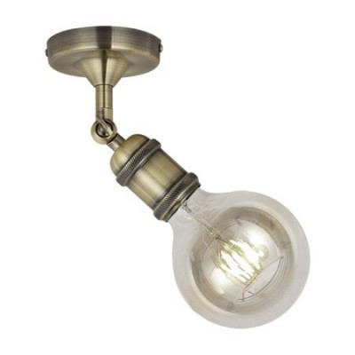 Lámpara de pared vintage Calabri en cuero orientable