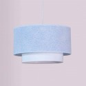Colgante infantil Caracol doble pantalla azul y blanco textil