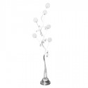 Lámpara pie de salón LED decorativo Búcaro en cromo con brillo
