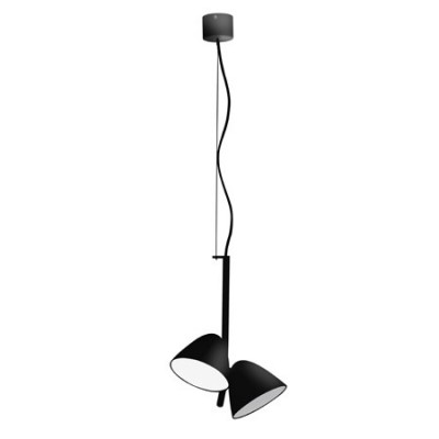 Lámpara de techo Flash LED dos luces en color negro