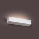 Aplique de pared EACO-2 blanco rectangular en yeso