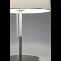 Lámpara de mesa volta en metal con pantalla textil blanca