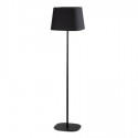 Lámpara de pie Sweet en metal negro con pantalla textil negra