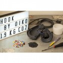Lámpara portátil Hook negra ecodiseñada en plástico reciclado