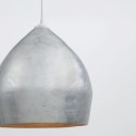 Lámpara colgante pan de plata lacada interior bambú