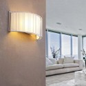 Aplique pared Linda metal blanco pantalla textil blanca