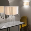 Aplique pared Linda metal blanco pantalla textil blanca