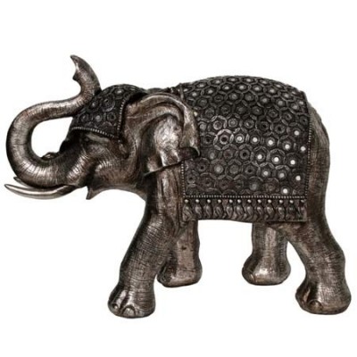 Figura decoración de elefante bronce en resina