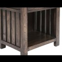 Mesa de noche Antalia colonial madera oscura con un cajón