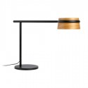 Sobremesa Loop LED regulable metal negro pantalla madera