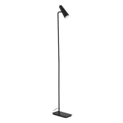 Lámpara pie salón moderno Lao LED metal negro