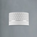 Lámpara aplique pared infantil Estrellas en textil gris y blanco