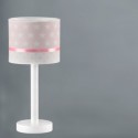 Lámpara sobremesa infantil Estrellas en rosa y blanco