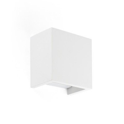 Aplique moderno Oslo cuadrado color blanco en yeso