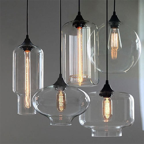 Lámparas modernas de cristal